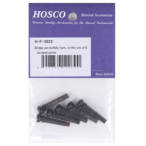 Hosco 브릿지핀 Buffalo Horn w/Dot(F3623)/물소뿔로 제작