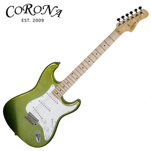 일렉기타/코로나(Corona)CST-350(Green Sparkle)/코로나 스트랫/전기기타