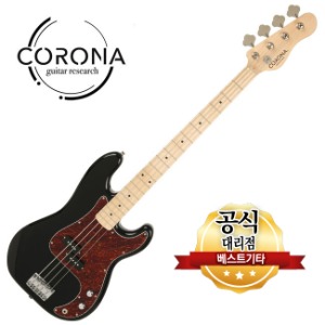 Corona - Standard P-Bass  코로나 프레시전 베이스기타 Black (Maple)
