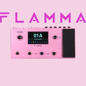 Flamma - FX200 핑크색상 모델링 기타 멀티 이펙터 아답터포함