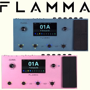 Flamma 플라마 FX200 핑크 그레이 모델링 기타 멀티 이펙터 페달 어댑터포함