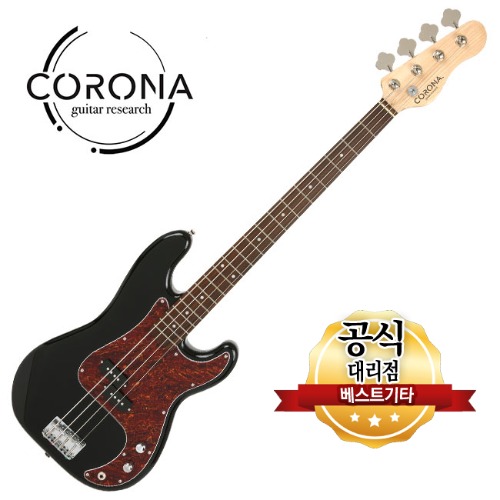 Corona - Standard P-Bass  코로나 프레시전 베이스기타 Black (Laurel)